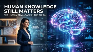 Human knowledge and artificial intelligence working together in the modern AI era