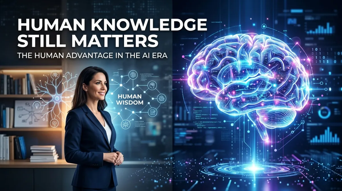Human knowledge and artificial intelligence working together in the modern AI era